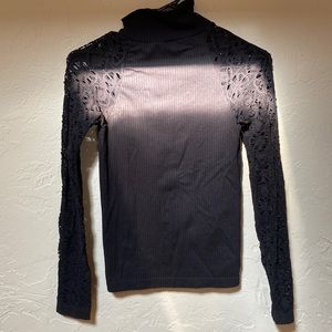 Free People Black Long sleeve turtleneck. size M/L.
